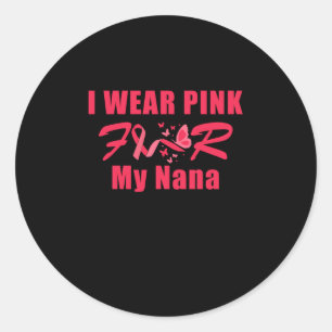 Pegatina Redonda uso rosa para mi nana