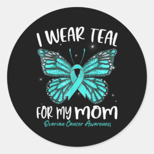 Pegatina Redonda Uso Verde azulado Para Mi Mamá Conciencia Sobre El