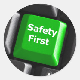 Pegatina Redonda Usted Es La Clave Para La Seguridad