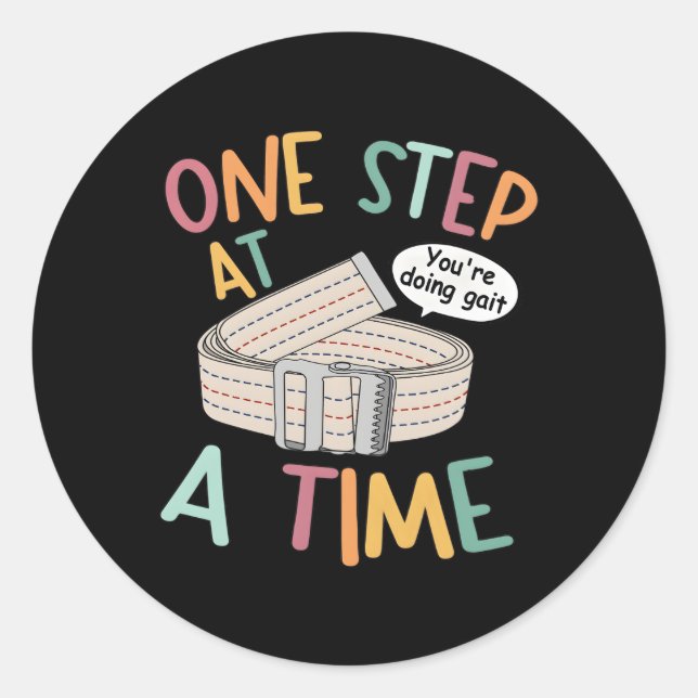 Pegatina Redonda Usted Está Haciendo Apreciación De Pt Terapista Fí (Anverso)