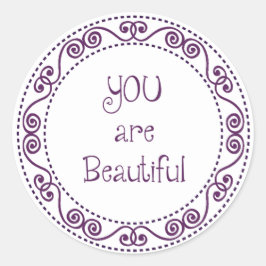 Pegatina Redonda Ustedes son Pegatinas hermosos