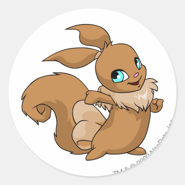 Pegatina Redonda Usul Brown (Anverso)