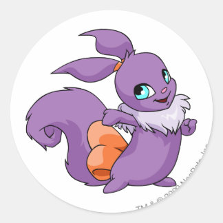 Pegatina Redonda Usul Purple