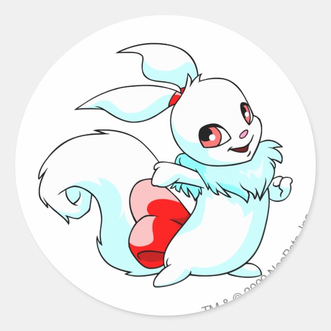 Pegatina Redonda Usul White (Anverso)