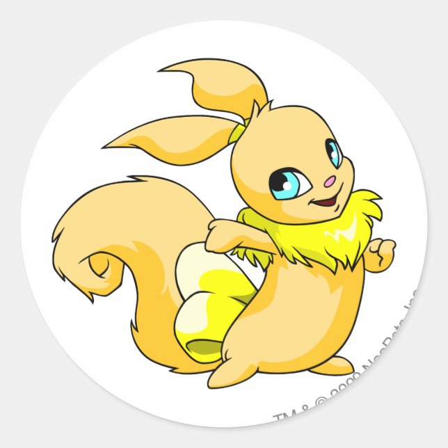 Pegatina Redonda Usul Yellow (Anverso)