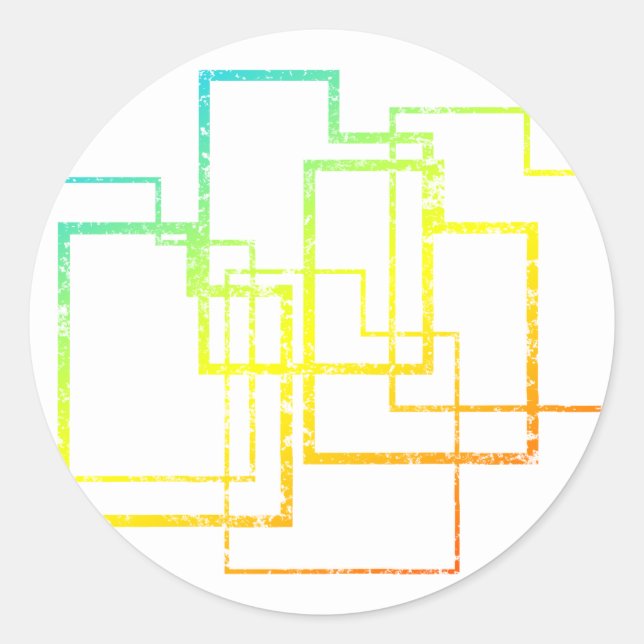 Pegatina Redonda utah chill blur (Anverso)