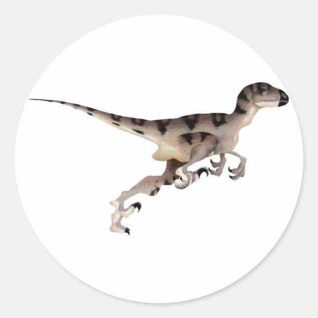 Pegatina Redonda Utahraptor (Anverso)