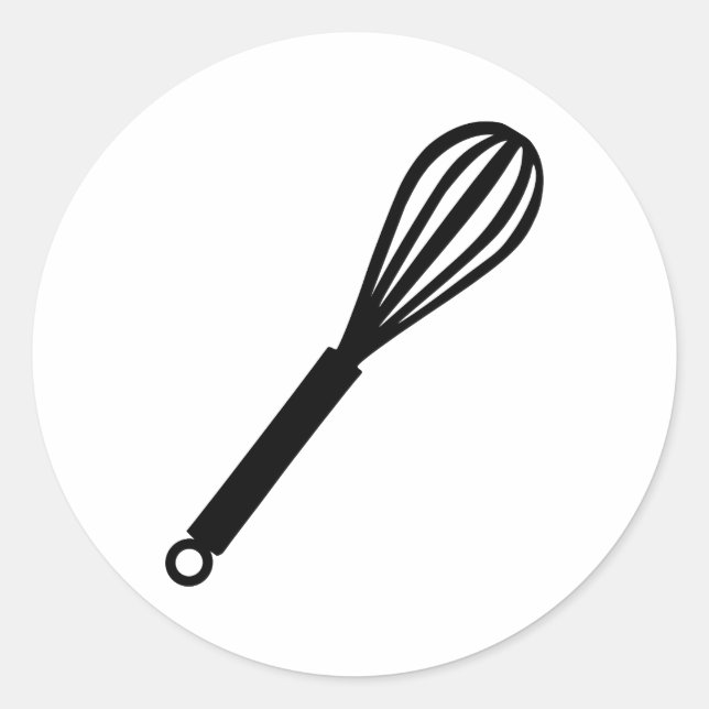 Pegatina Redonda Utensilios de cocina (Anverso)