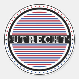 Pegatina Redonda Utrecht City Pride Emblem – Dutch Identity