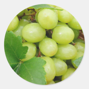 Pegatina Redonda Uvas verdes