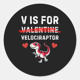 Pegatina Redonda V Es Para Velociraptor Raptor Funny Dinosaur Boy M
