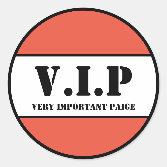 PEGATINA REDONDA V.I.P (Anverso)
