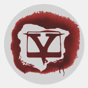 Pegatina Redonda V-tubo de la plantilla