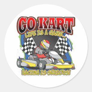 Pegatina Redonda Va la vida de Kart