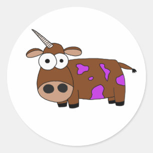 Pegatina Redonda vaca