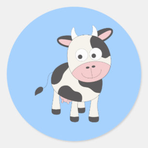 Pegatina Redonda Vaca cutánea