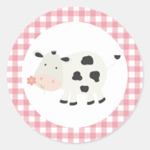 Vaca Sagrada Rosa Daisy Estampado de Vaca Cumpleañ