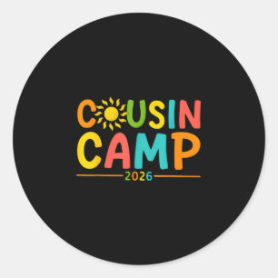 Pegatina Redonda Vacaciones de verano campamento de primos 2026 cre