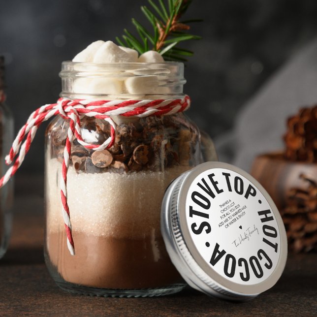 Pegatina Redonda Vacaciones divertidas caseras con chocolate calien (Subido por el creador)