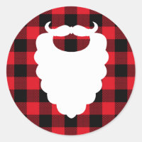 Vacaciones en Red Plaid de Santa Beard