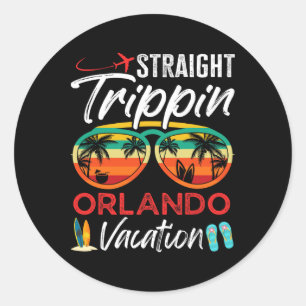 Pegatina Redonda Vacaciones familiares de Trippin Orlando