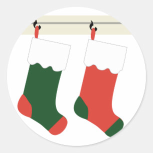 Pegatina Redonda Vacaciones sobre las existencias de Navidades de K