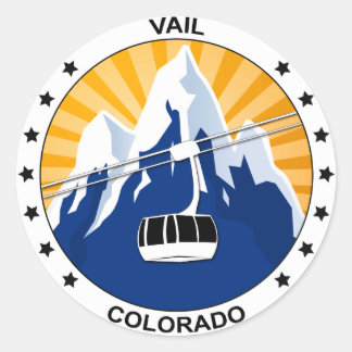 Pegatina Redonda Vail Colorado