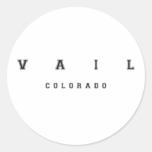 Pegatina Redonda Vail Colorado
