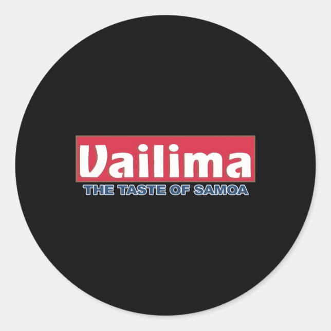 Pegatina Redonda Vailima tribal samoana (Anverso)