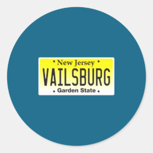 Pegatina Redonda Vailsburg Newark Nj Ciudad Nueva