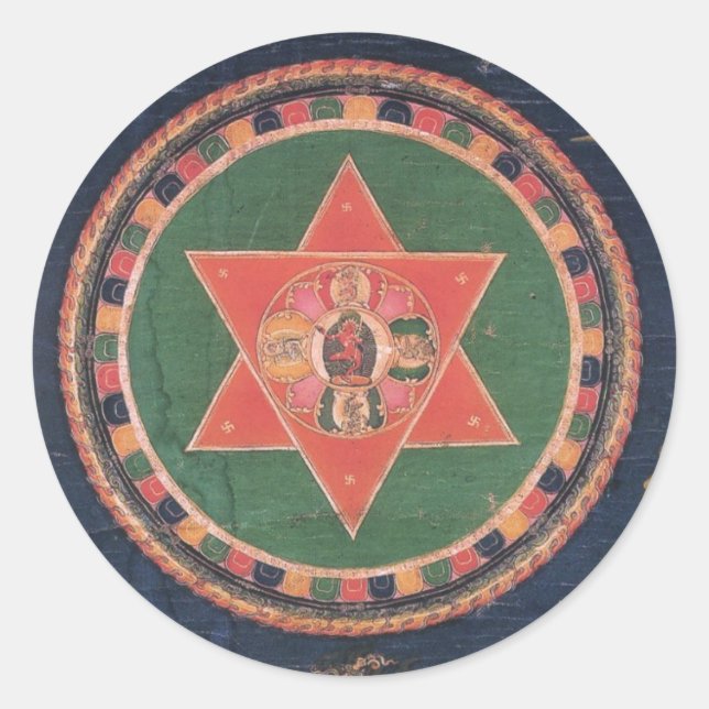 Pegatina Redonda Vajravarahi (Anverso)
