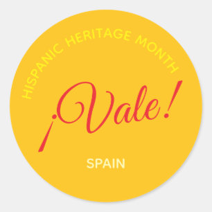 Pegatina Redonda ¡Vale! España