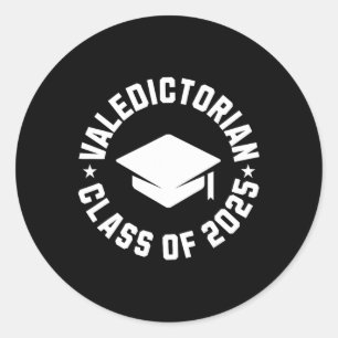 Pegatina Redonda Valedictorian Cl De 2025 Graduación