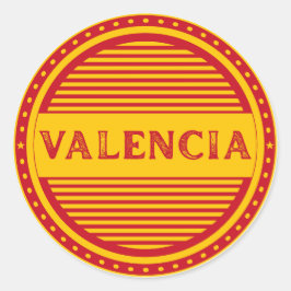 Pegatina Redonda Valencia City Pride Emblem – Spanish Identity
