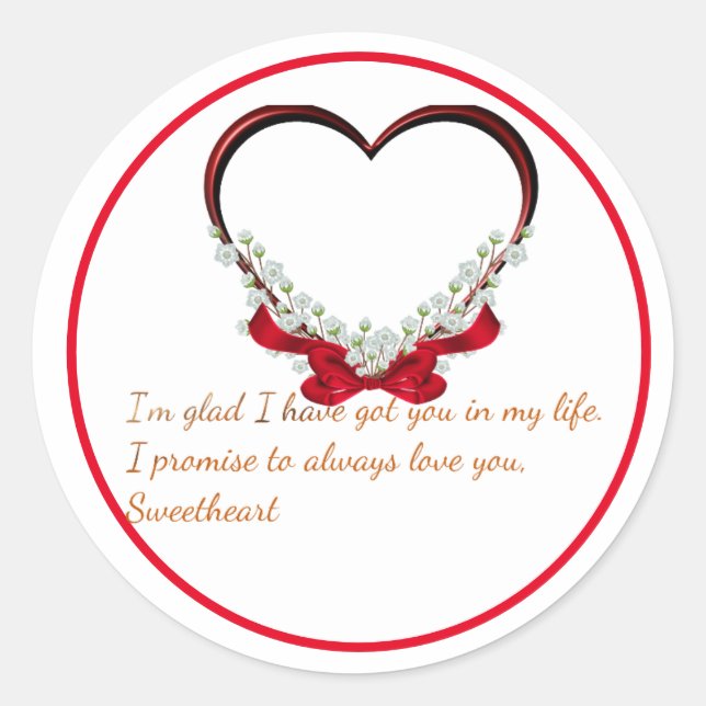 Pegatina Redonda Valentin (Anverso)