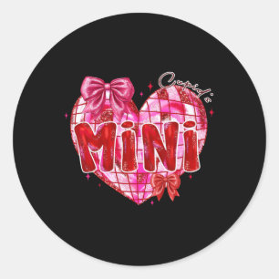 Pegatina Redonda Valentín Mimi Coquette Lazo Disco Corazón Abuela M