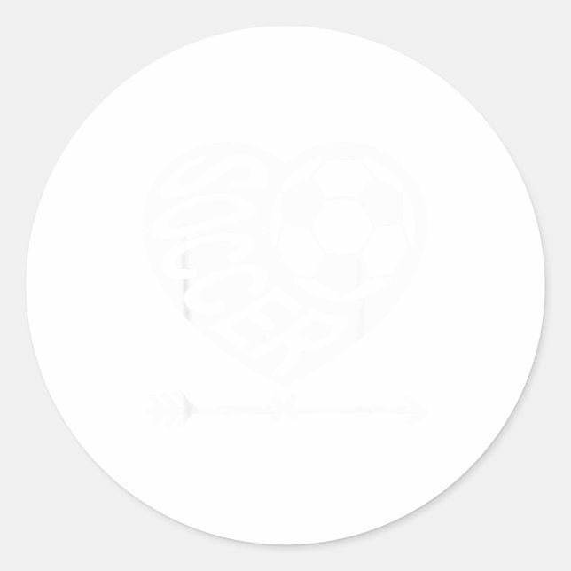 Pegatina Redonda Valentine Fútbol Corazón Goteo Srt Amor San Valent (Anverso)