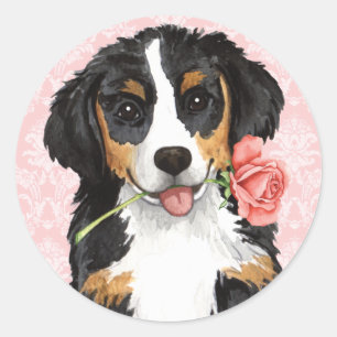 Pegatina Redonda Valentine Rosa Berner