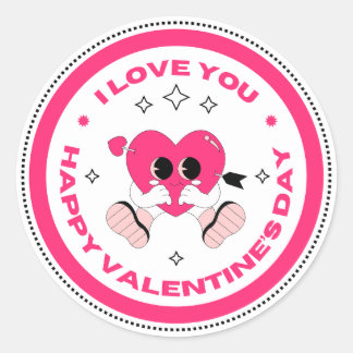 Pegatina Redonda Valentine’s Day Love Sticker