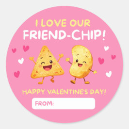 Pegatina Redonda Valentine Stickers Printable for Kids