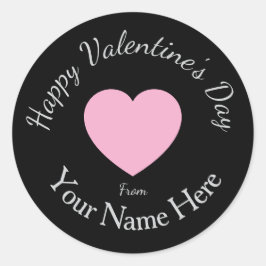 Pegatina Redonda Valentines Day From Your Name Here Custom Graphics