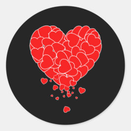 Pegatina Redonda Valentine's Day - Heart Of Hearts