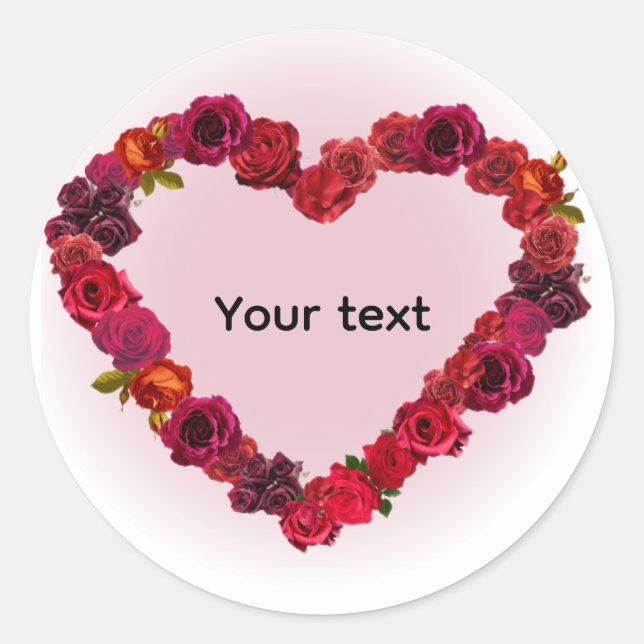 Pegatina Redonda Valentine's day sticker  (Anverso)