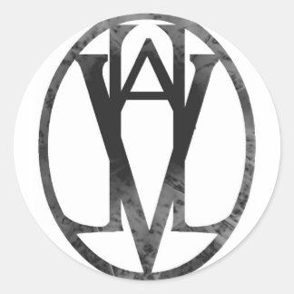 Pegatina Redonda Valhalla Seal Black