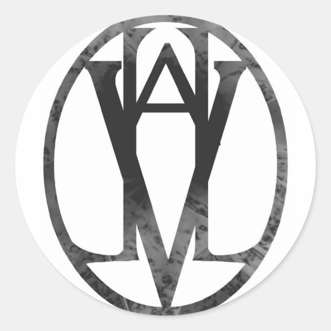 Pegatina Redonda Valhalla Seal Black (Anverso)