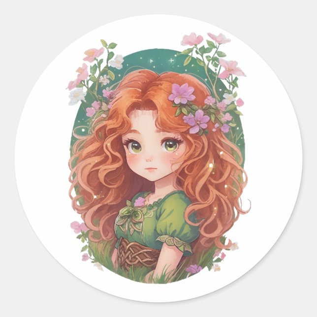 Pegatina Redonda Valiente (Anverso)