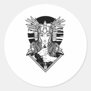 PEGATINA REDONDA VALKYRIE