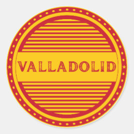Pegatina Redonda Valladolid City Pride Emblem – Spanish Identity