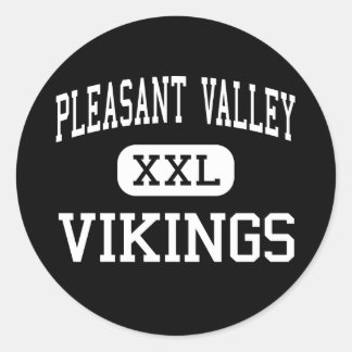 Pegatina Redonda Valle agradable - Vikings - Alto - Chico