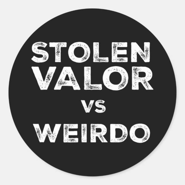 Pegatina Redonda Valor Robado Vs Weirdo Trump Vance Vs Harris W Tim (Anverso)